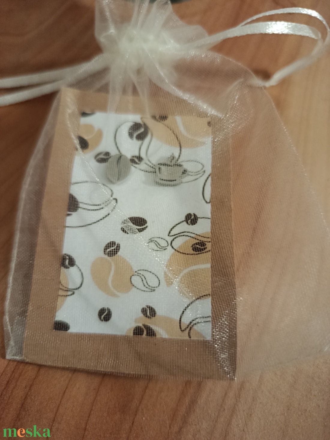 Kávé témájú orvosi acél fülbevaló  - ékszer - fülbevaló - lógó fülbevaló - Meska.hu