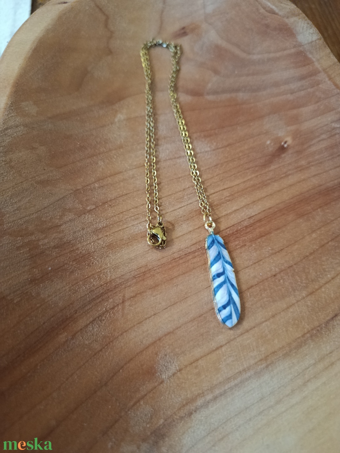  Orvosi acél lánc toll charmmal  - ékszer - nyaklánc - medál - Meska.hu