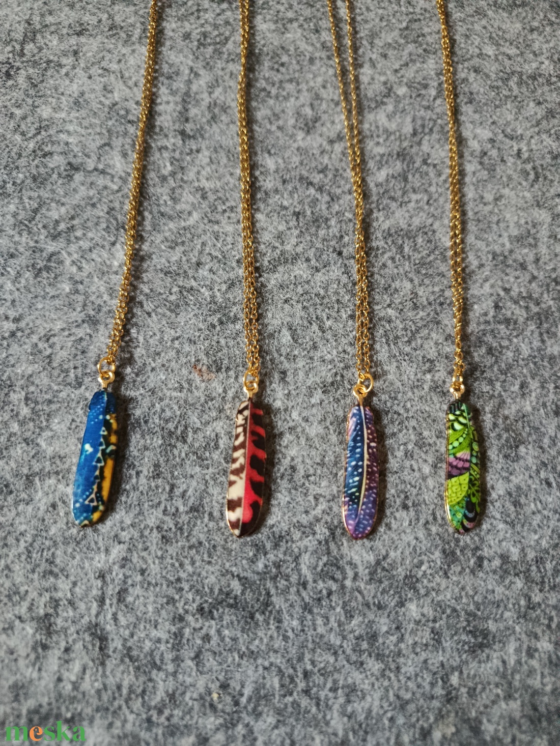  Orvosi acél lánc toll charmmal  - ékszer - nyaklánc - medál - Meska.hu