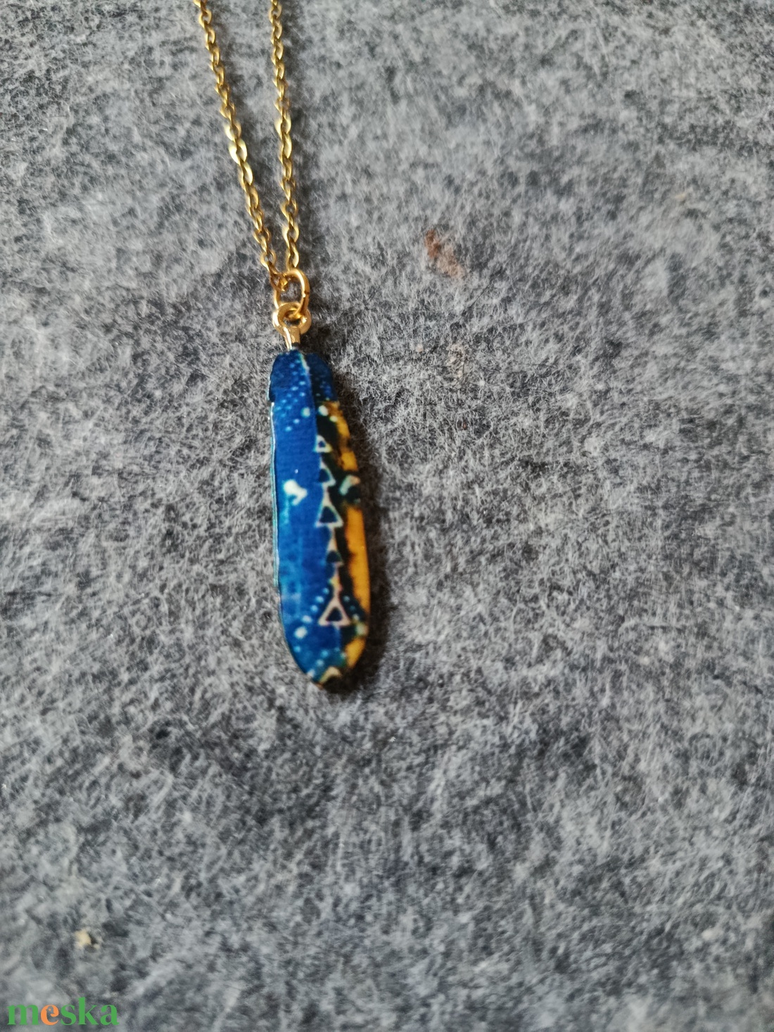  Orvosi acél lánc toll charmmal  - ékszer - nyaklánc - medál - Meska.hu