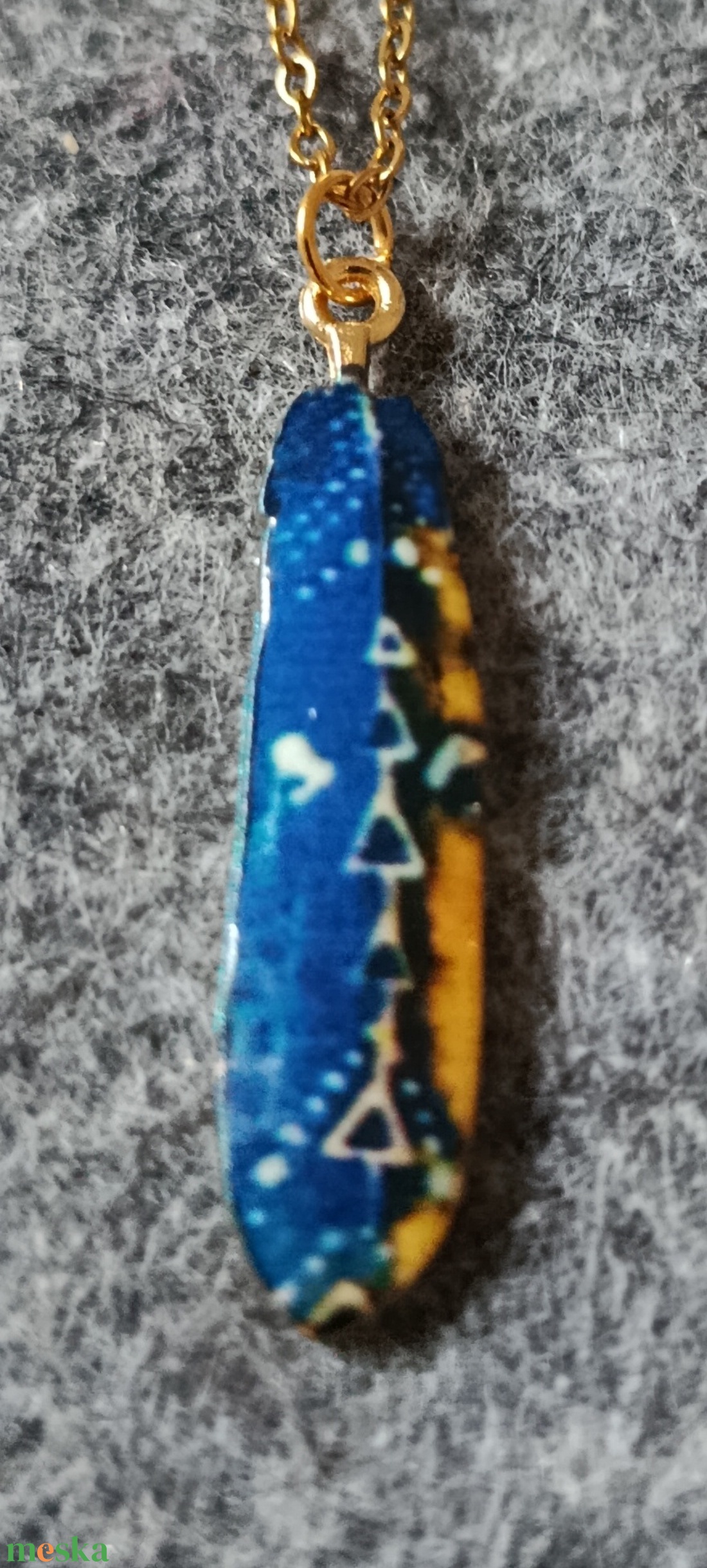  Orvosi acél lánc toll charmmal  - ékszer - nyaklánc - medál - Meska.hu