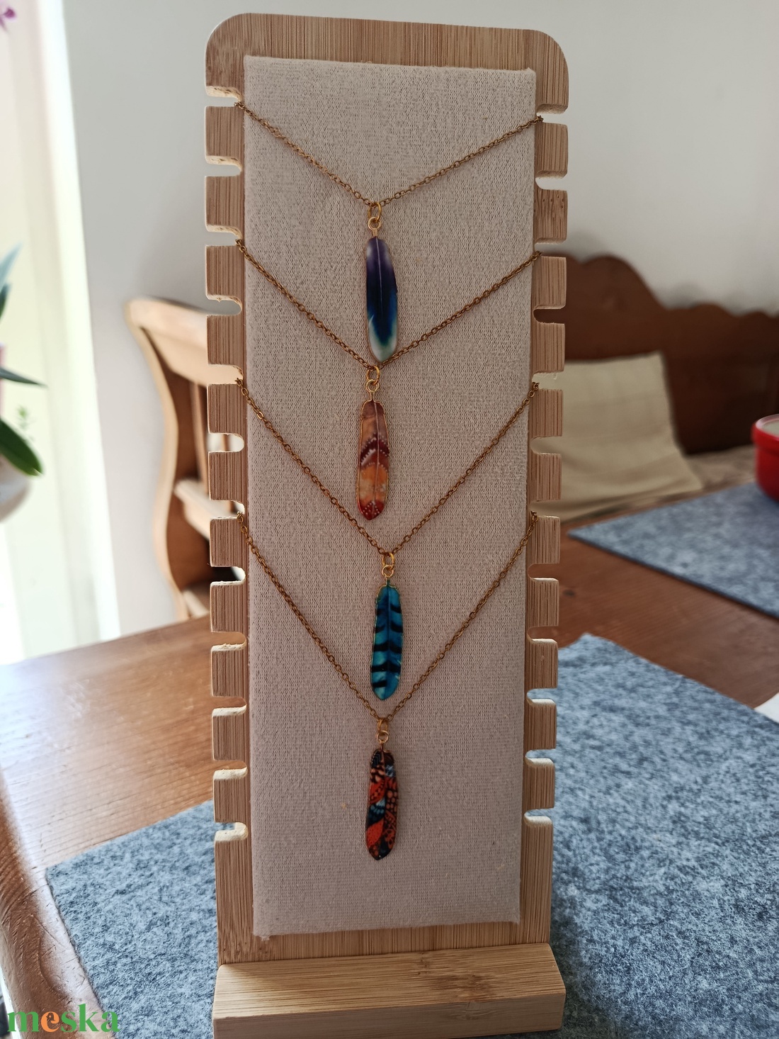  Orvosi acél lánc toll charmmal  - ékszer - nyaklánc - medál - Meska.hu