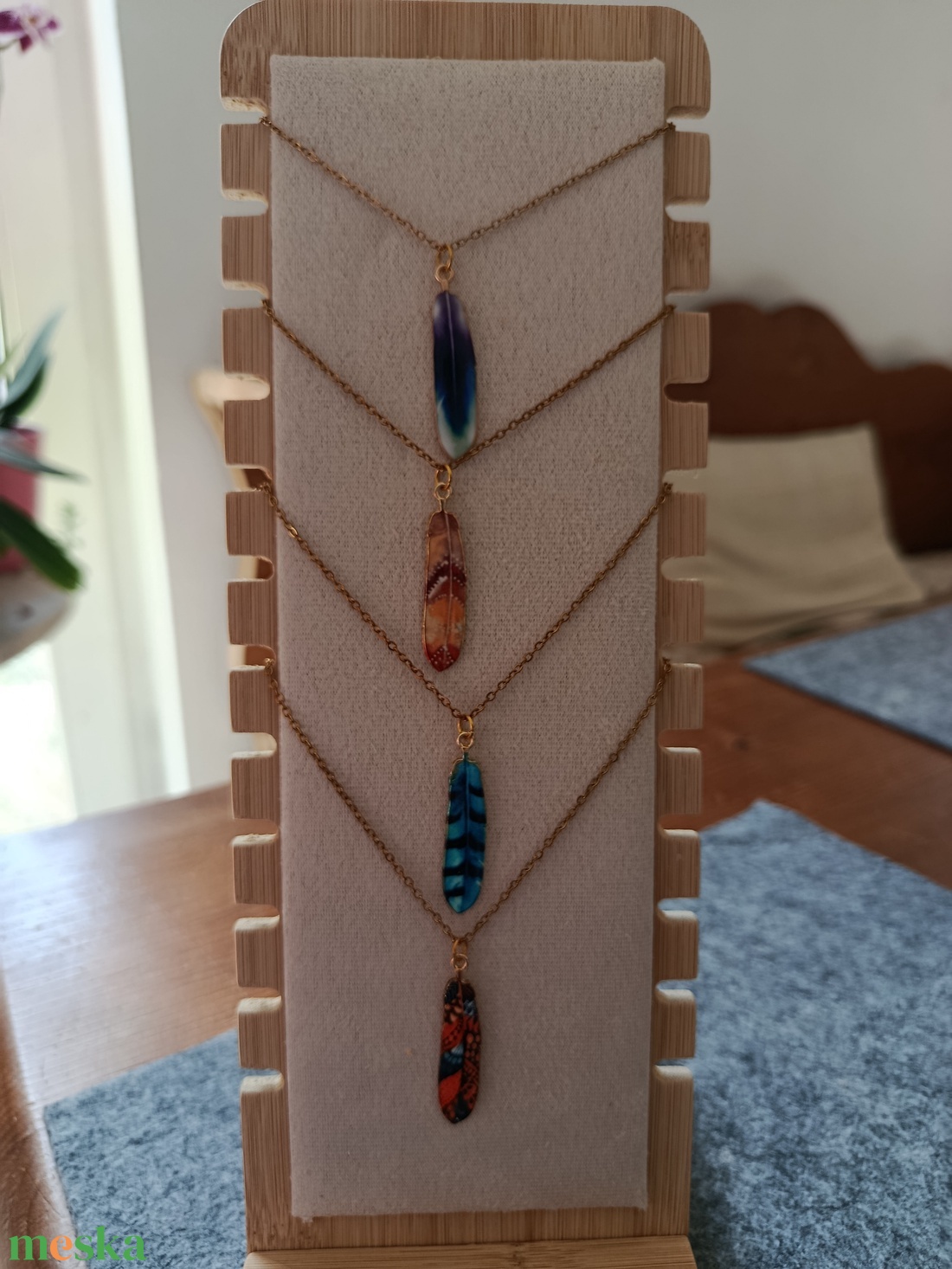  Orvosi acél lánc toll charmmal  - ékszer - nyaklánc - medál - Meska.hu