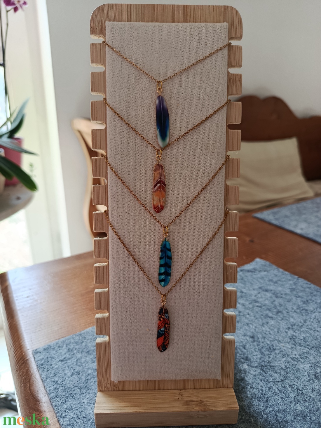  Orvosi acél lánc toll charmmal  - ékszer - nyaklánc - medál - Meska.hu