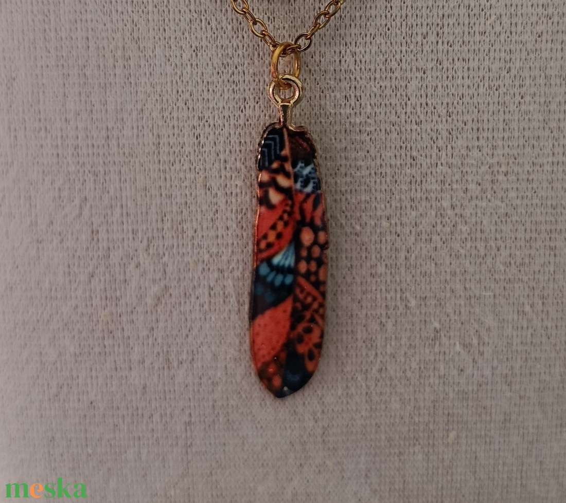  Orvosi acél lánc toll charmmal  - ékszer - nyaklánc - medál - Meska.hu