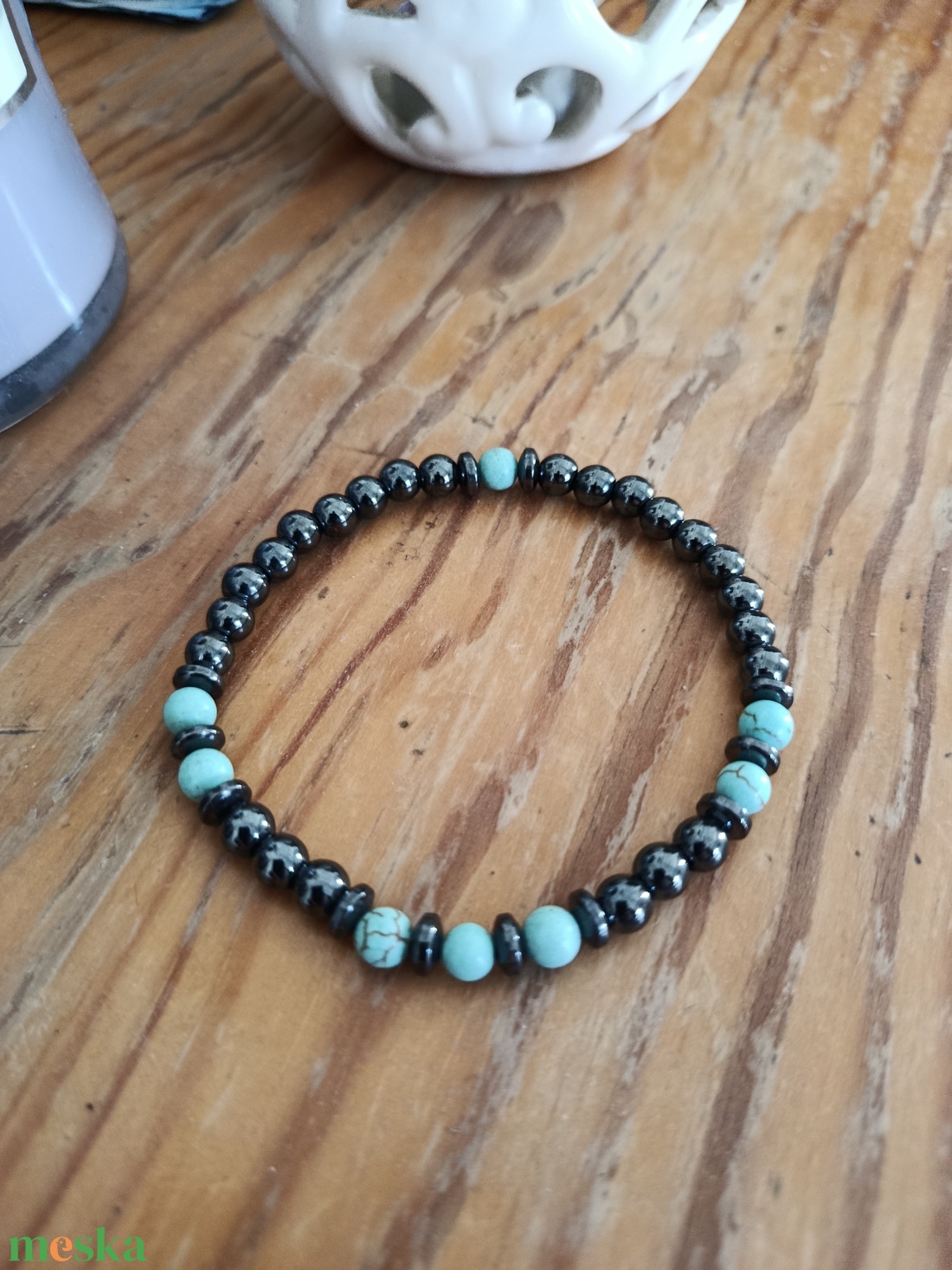  Férfi karkötő - ékszer - karkötő - gyöngyös karkötő - Meska.hu