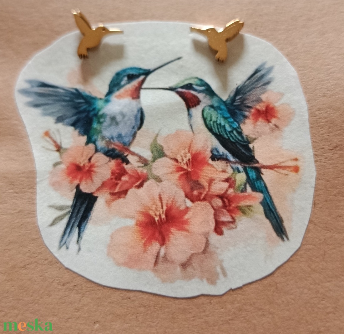 Kolibri fülbevaló  - ékszer - fülbevaló - fülékszer - Meska.hu