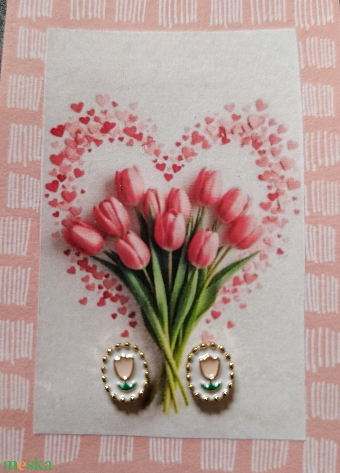 Tulipános fülbevaló  - ékszer - fülbevaló - fülékszer - Meska.hu