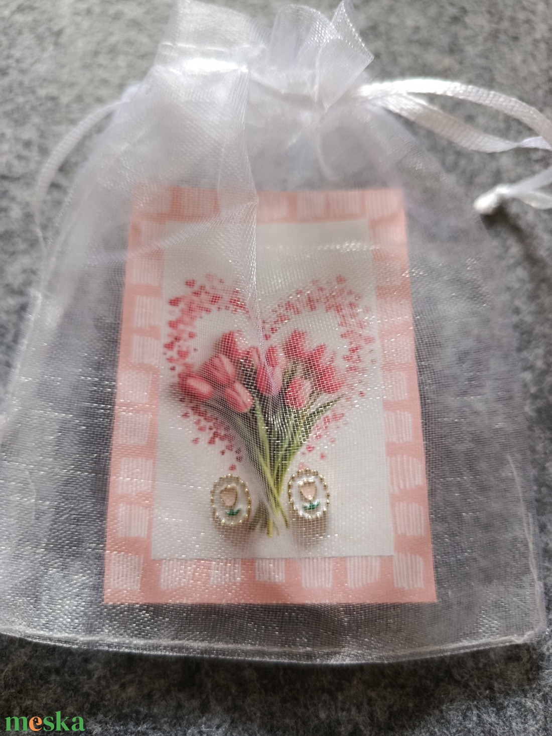 Tulipános fülbevaló  - ékszer - fülbevaló - fülékszer - Meska.hu