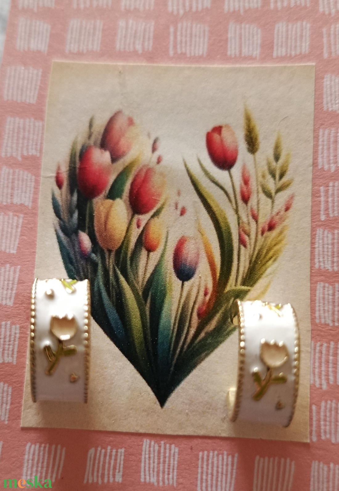 Tulipános fülbevaló  - ékszer - fülbevaló - fülékszer - Meska.hu