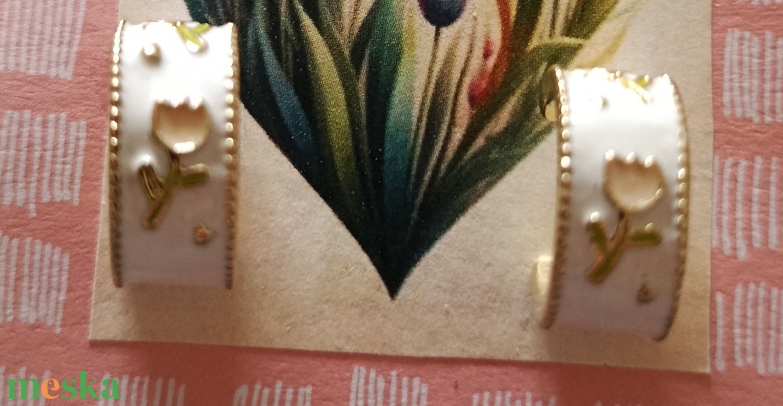 Tulipános fülbevaló  - ékszer - fülbevaló - fülékszer - Meska.hu