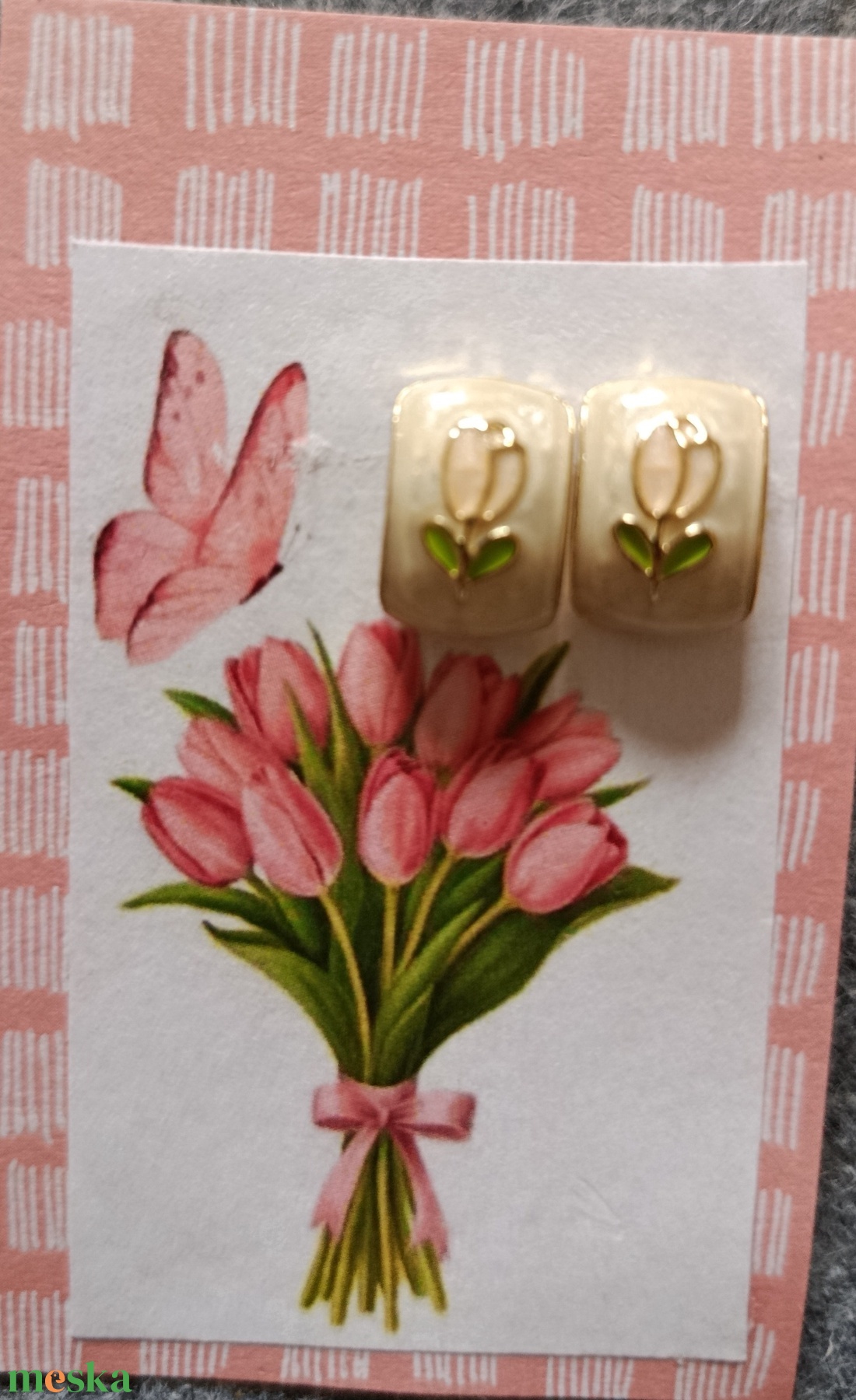 Tulipános fülbevaló  - ékszer - fülbevaló - fülékszer - Meska.hu