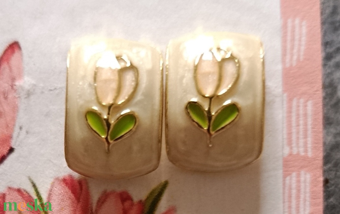 Tulipános fülbevaló  - ékszer - fülbevaló - fülékszer - Meska.hu
