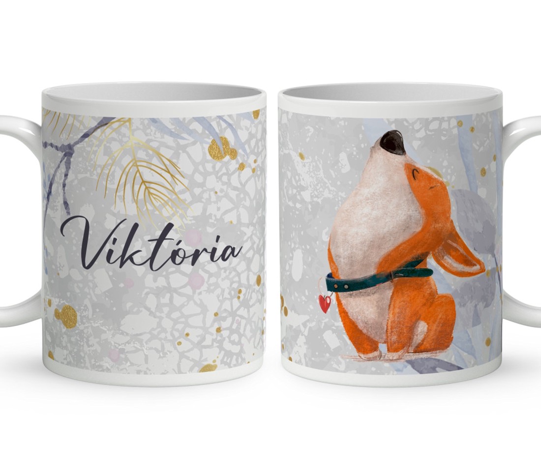 Kérd a neveddel - Cuki corgi kutyus mintás bögre - otthon & életmód - konyhafelszerelés, tálalás - tálalás - bögre & csésze - Meska.hu