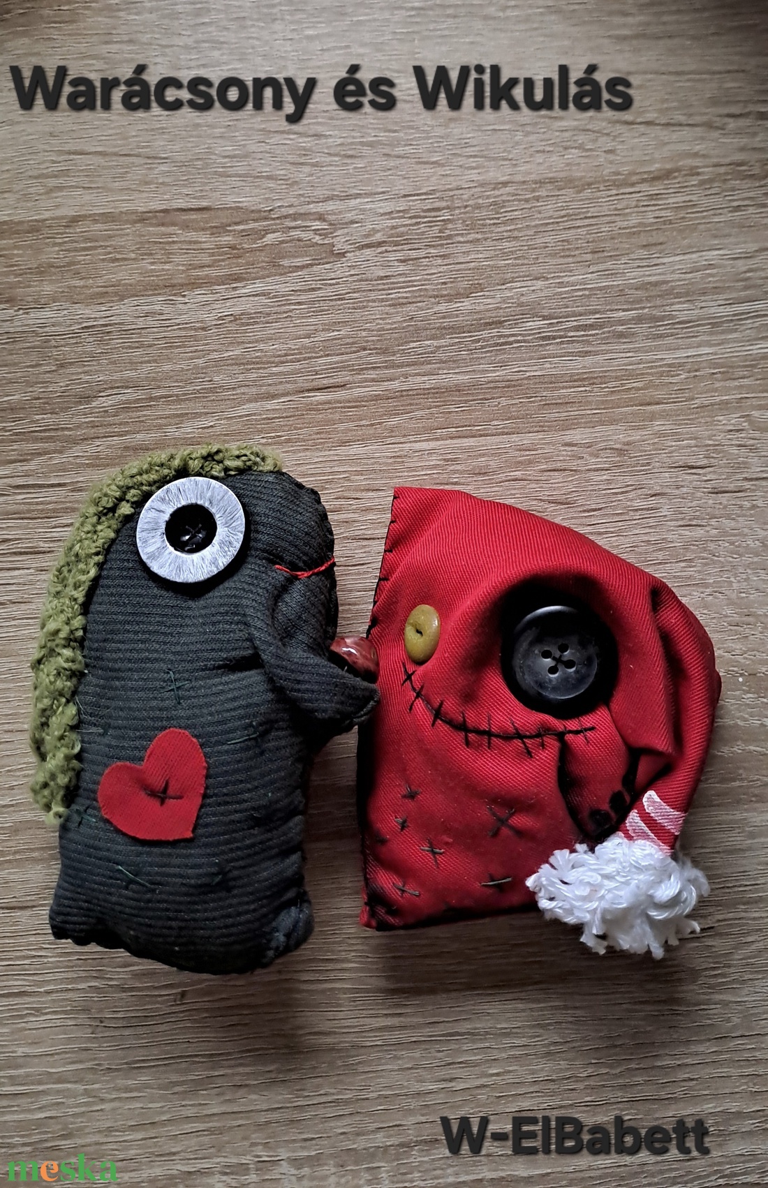 Karácsonyfadísz szett - játék & sport - plüssállat & játékfigura - szörnyike - Meska.hu