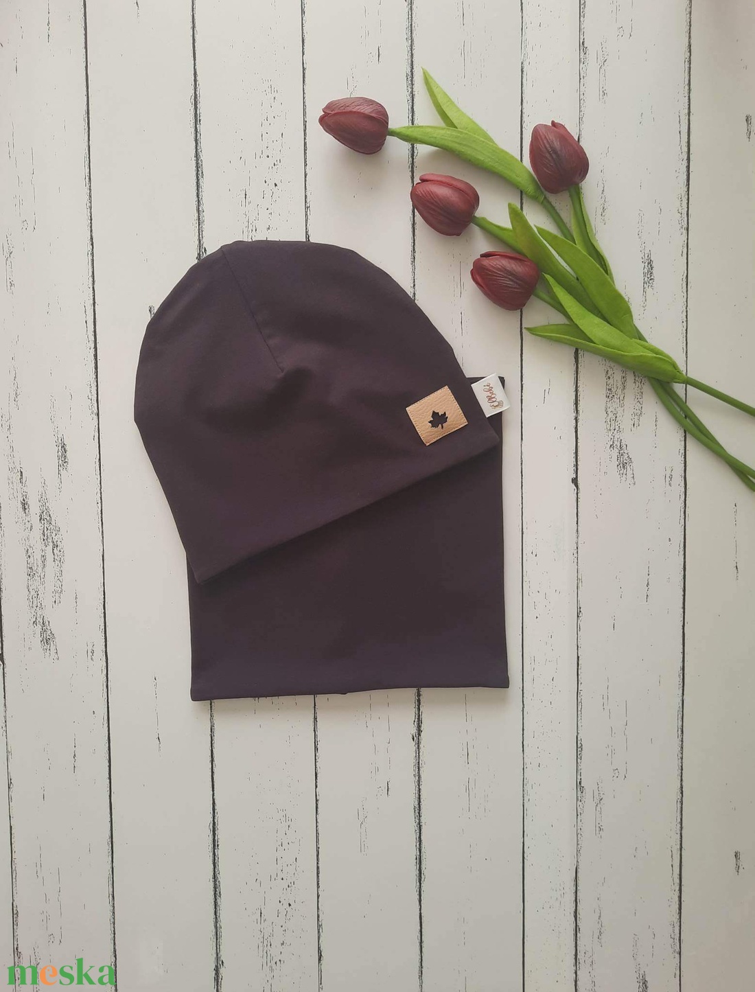 Lila sapka-sál szett 50-52 cm - ruha & divat - sál, sapka, kendő - sapka & sál szett - Meska.hu