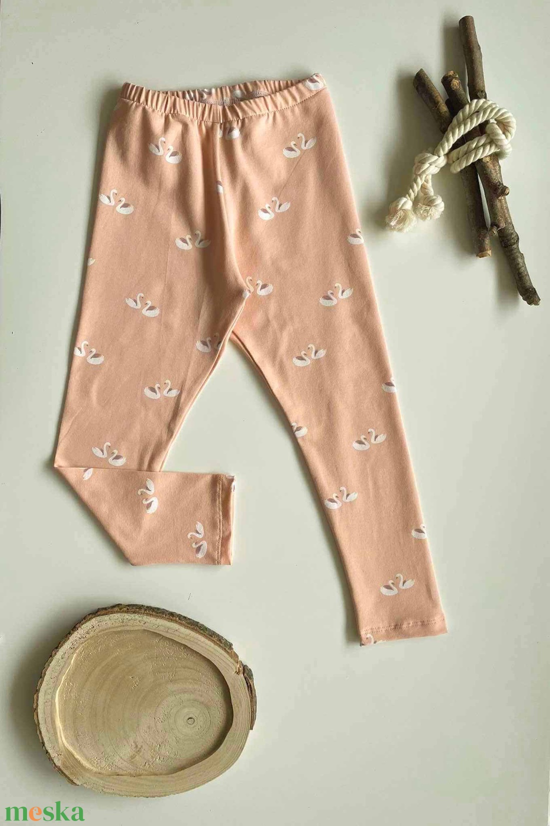 Hattyús leggings (104) - ruha & divat - babaruha & gyerekruha - nadrág - Meska.hu