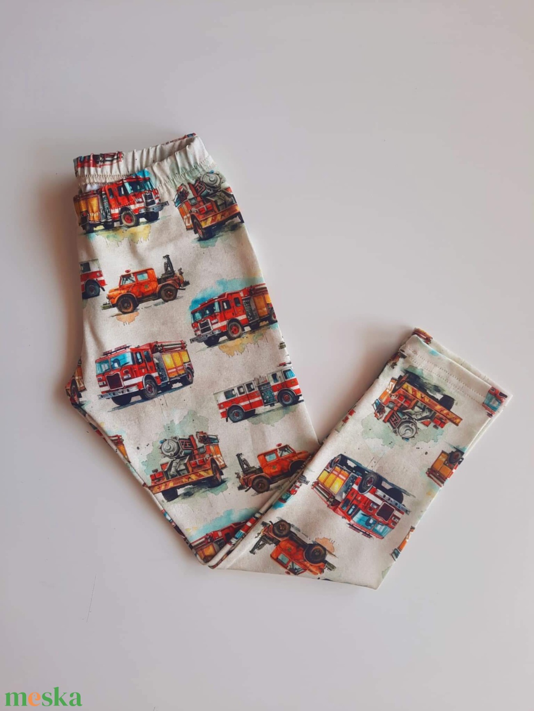 Tűzoltóautós leggings (110) - ruha & divat - babaruha & gyerekruha - nadrág - Meska.hu