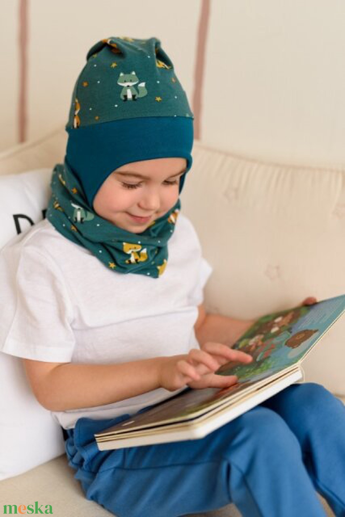 Markolós fülvédős sapka (48-49 cm) - ruha & divat - gyerekruha - Meska.hu