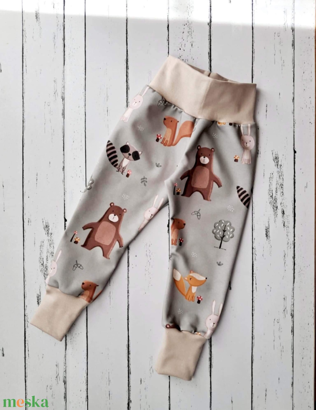 Erdei állatos melegítőnadrág (92) - ruha & divat - babaruha & gyerekruha - nadrág - Meska.hu