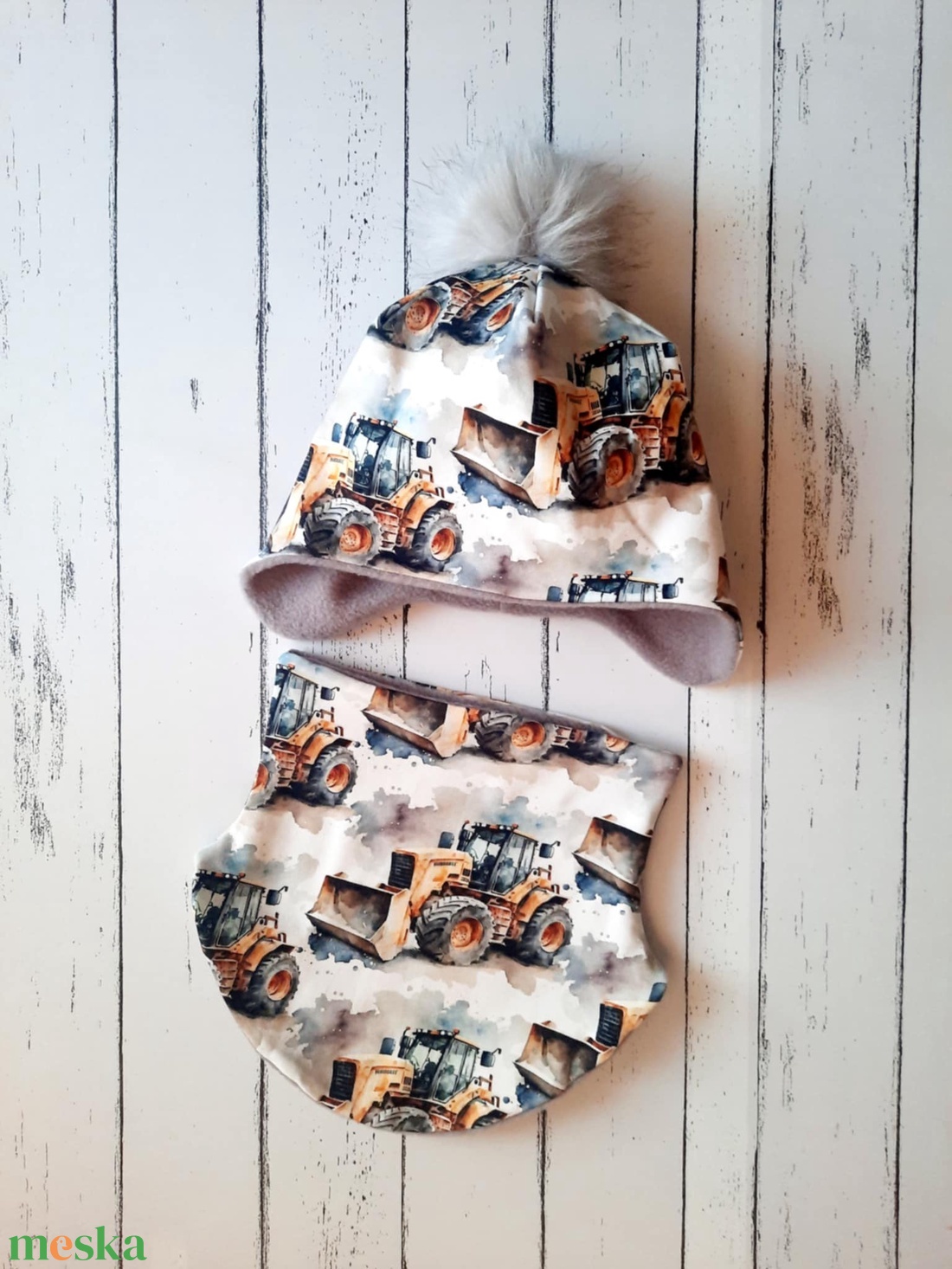 Munkagépes téli sapka-sál szett (50-52 cm) - ruha & divat - babaruha & gyerekruha - babasapka - Meska.hu Munkagépes téli sapka-sál szett (50-52 cm) - ruha & divat - babaruha & gyerekruha - babasapka - Meska.hu