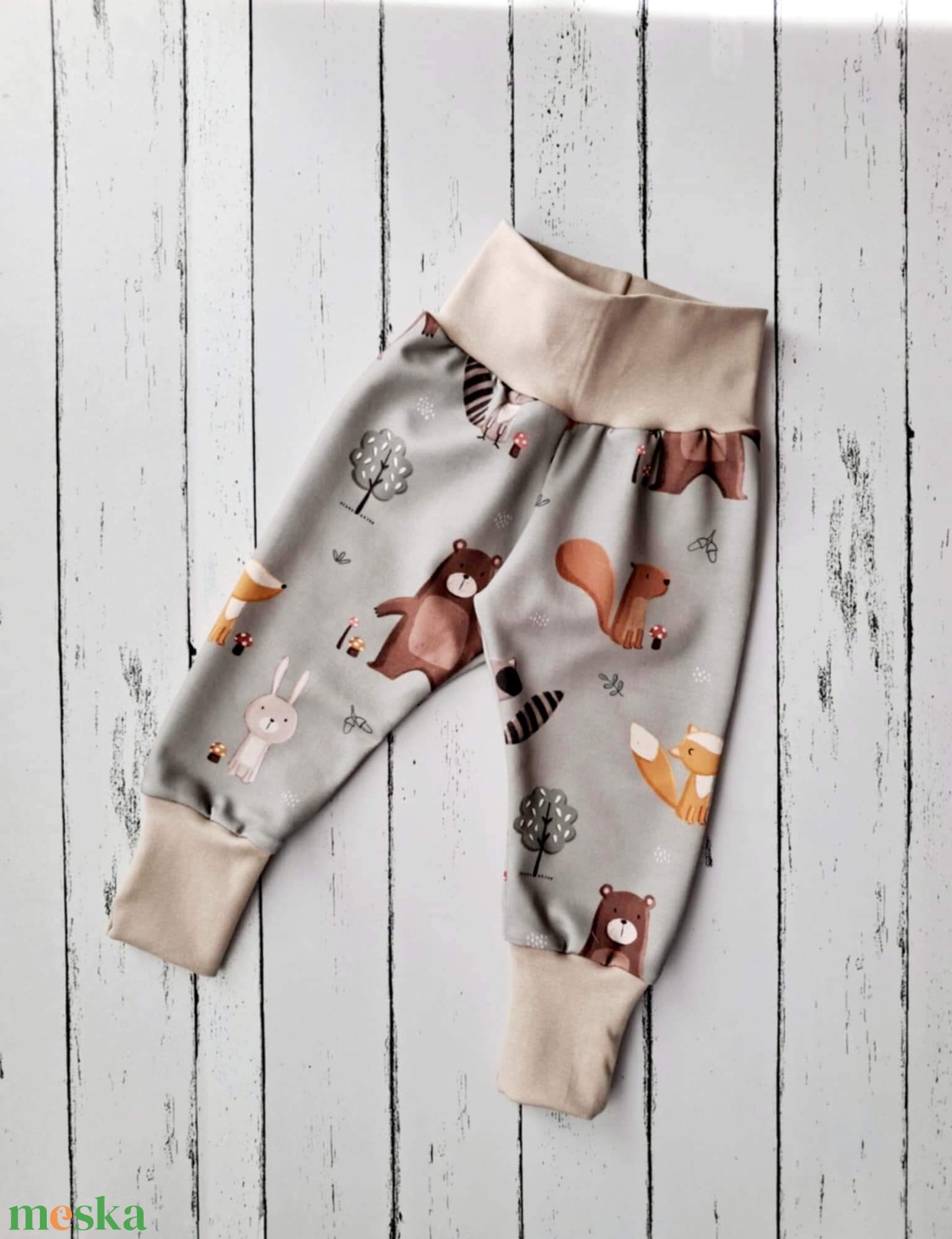 Erdei állatos melegítőnadrág (80) - ruha & divat - babaruha & gyerekruha - nadrág - Meska.hu