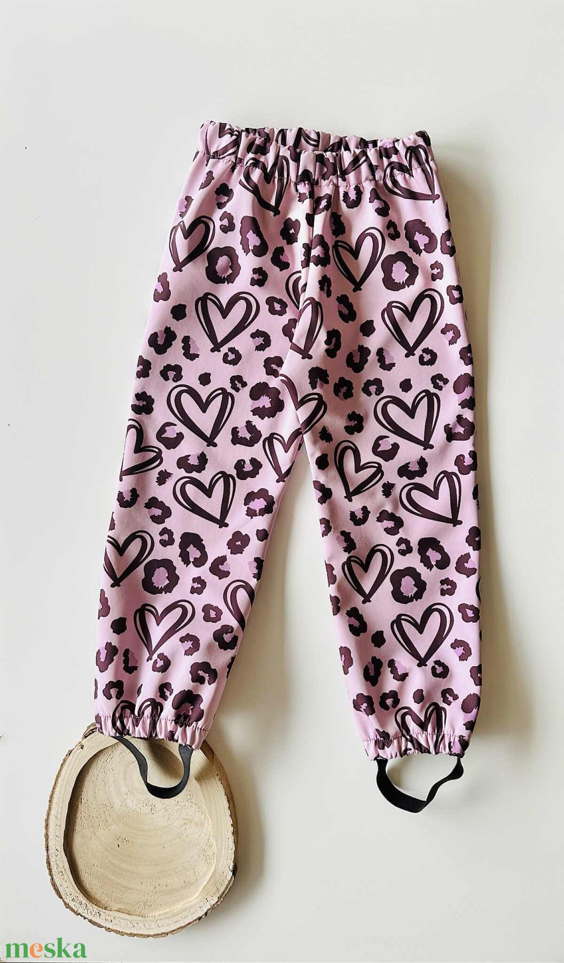 Szivecskés softshell nadrág  (98/104) - ruha & divat - babaruha & gyerekruha - nadrág - Meska.hu