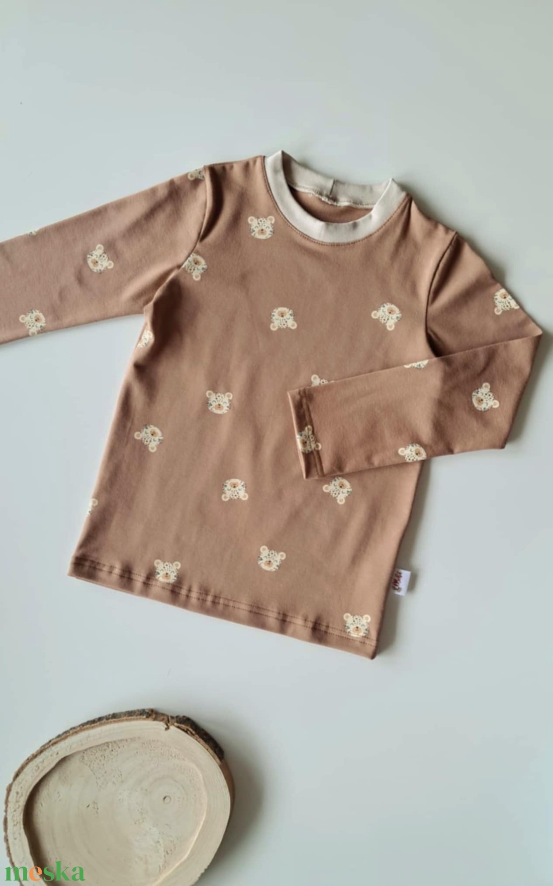 Leopárdos hosszú ujjú felső (104-es) - ruha & divat - babaruha & gyerekruha - póló - Meska.hu