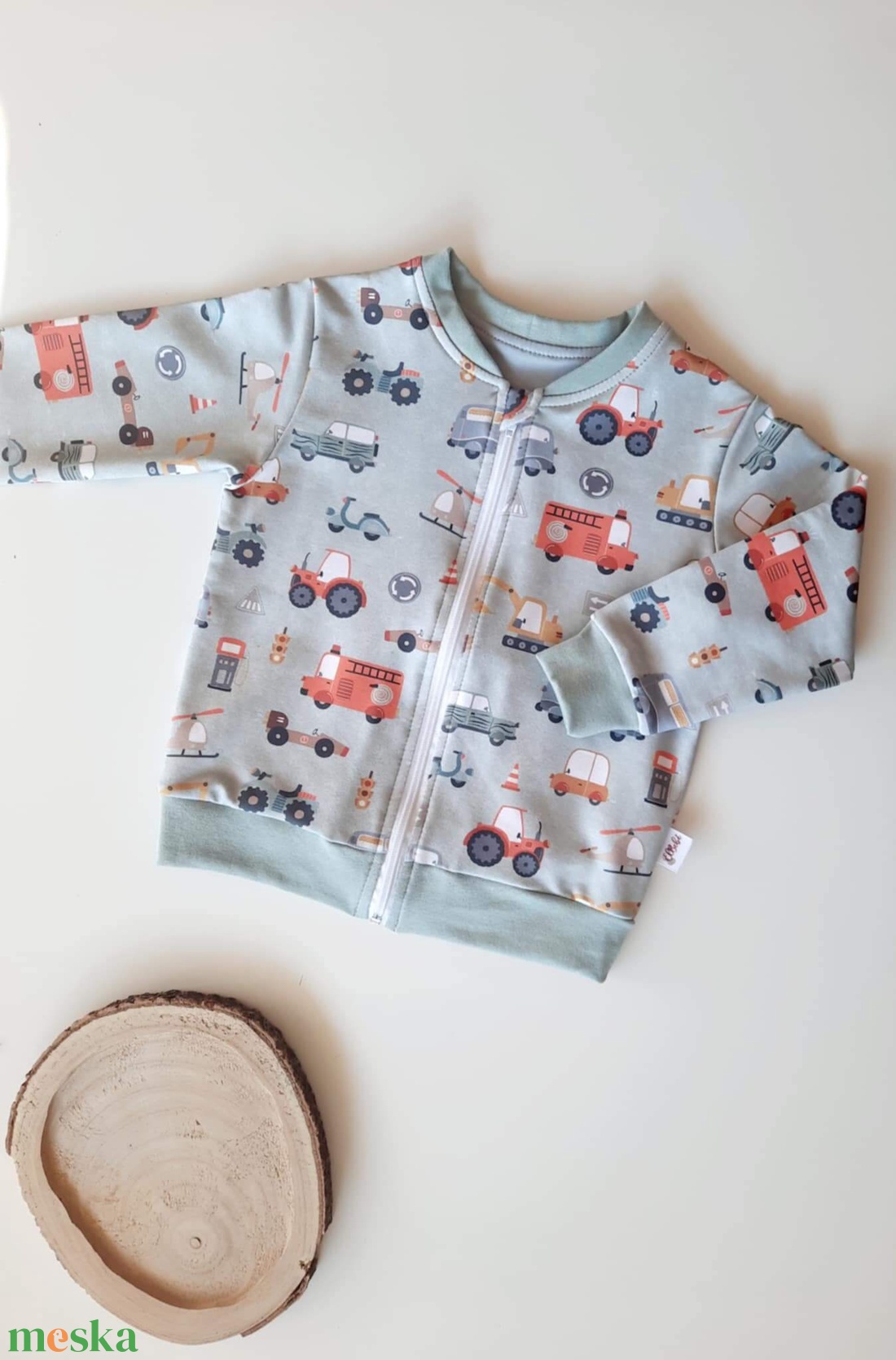 Járműves munkagépes pulóver (104-es) - ruha & divat - babaruha & gyerekruha - pulóver - Meska.hu