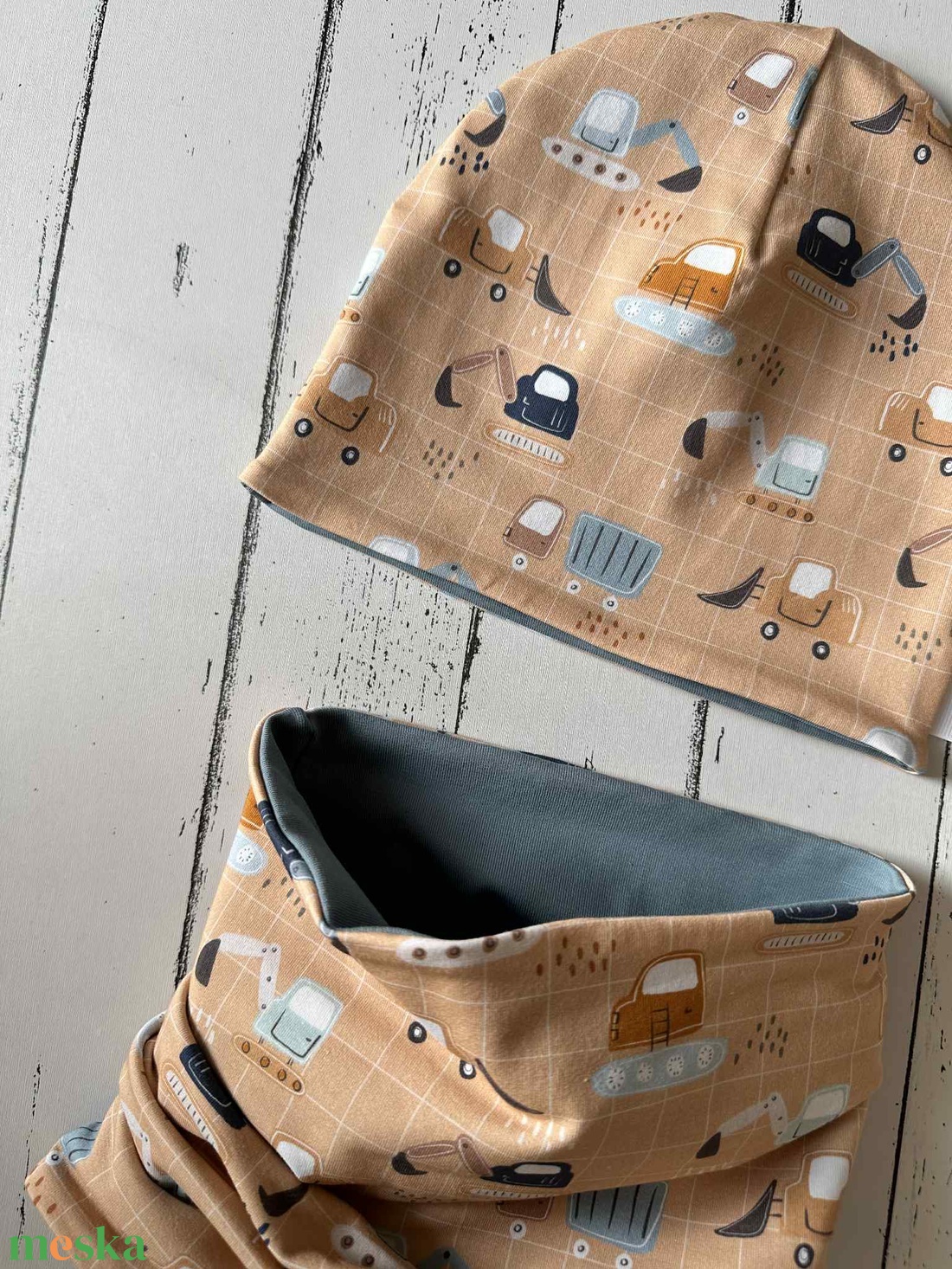 Markolós sapka-sál szett (48-50 cm)  - ruha & divat - babaruha & gyerekruha - babasapka - Meska.hu