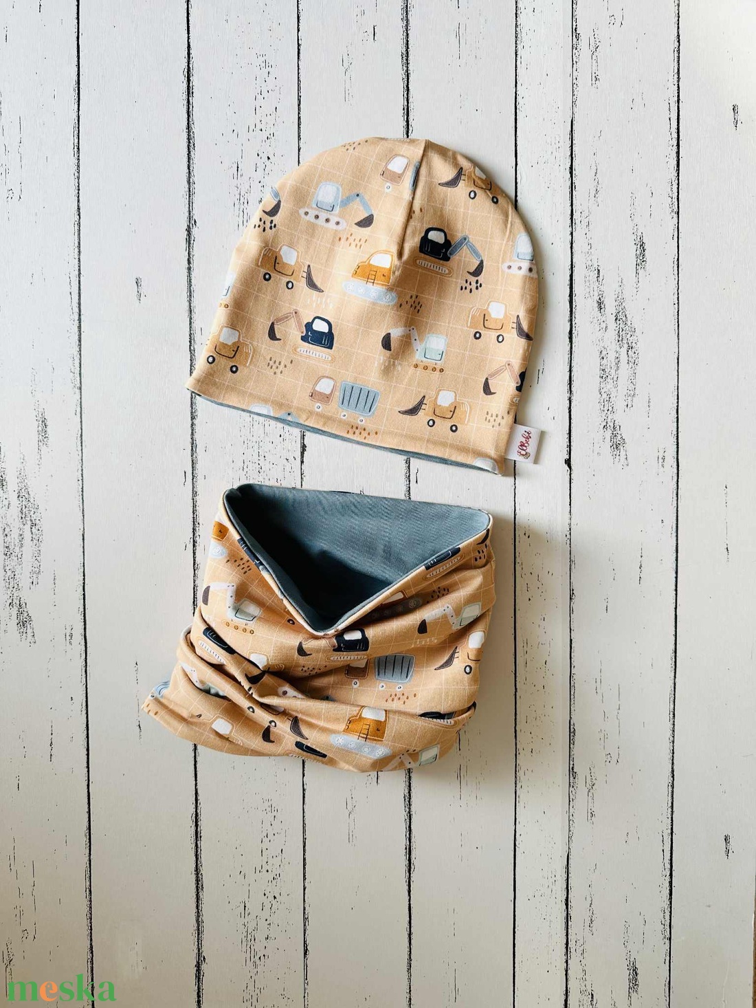 Markolós sapka-sál szett (48-50 cm)  - ruha & divat - babaruha & gyerekruha - babasapka - Meska.hu