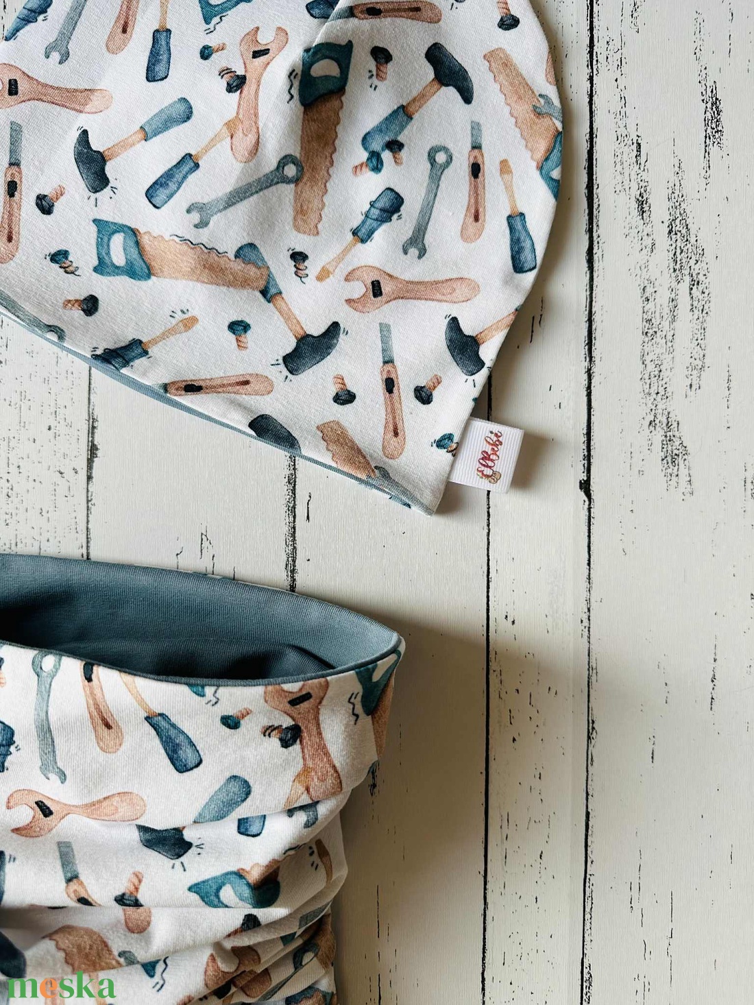 Barkácsolós sapka-sál szett (48-50 cm) - ruha & divat - babaruha & gyerekruha - babasapka - Meska.hu