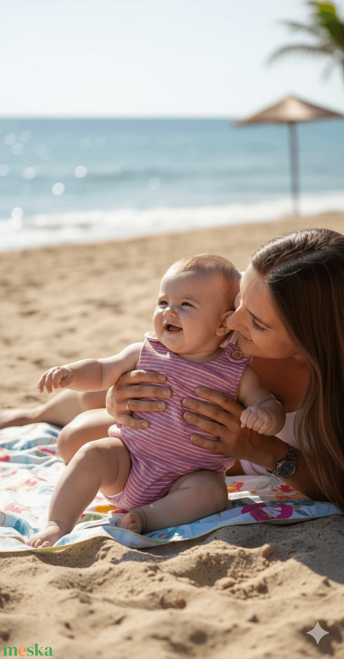 Csíkos napozó (74-es) - baba - mama - babaruházat - Meska.hu