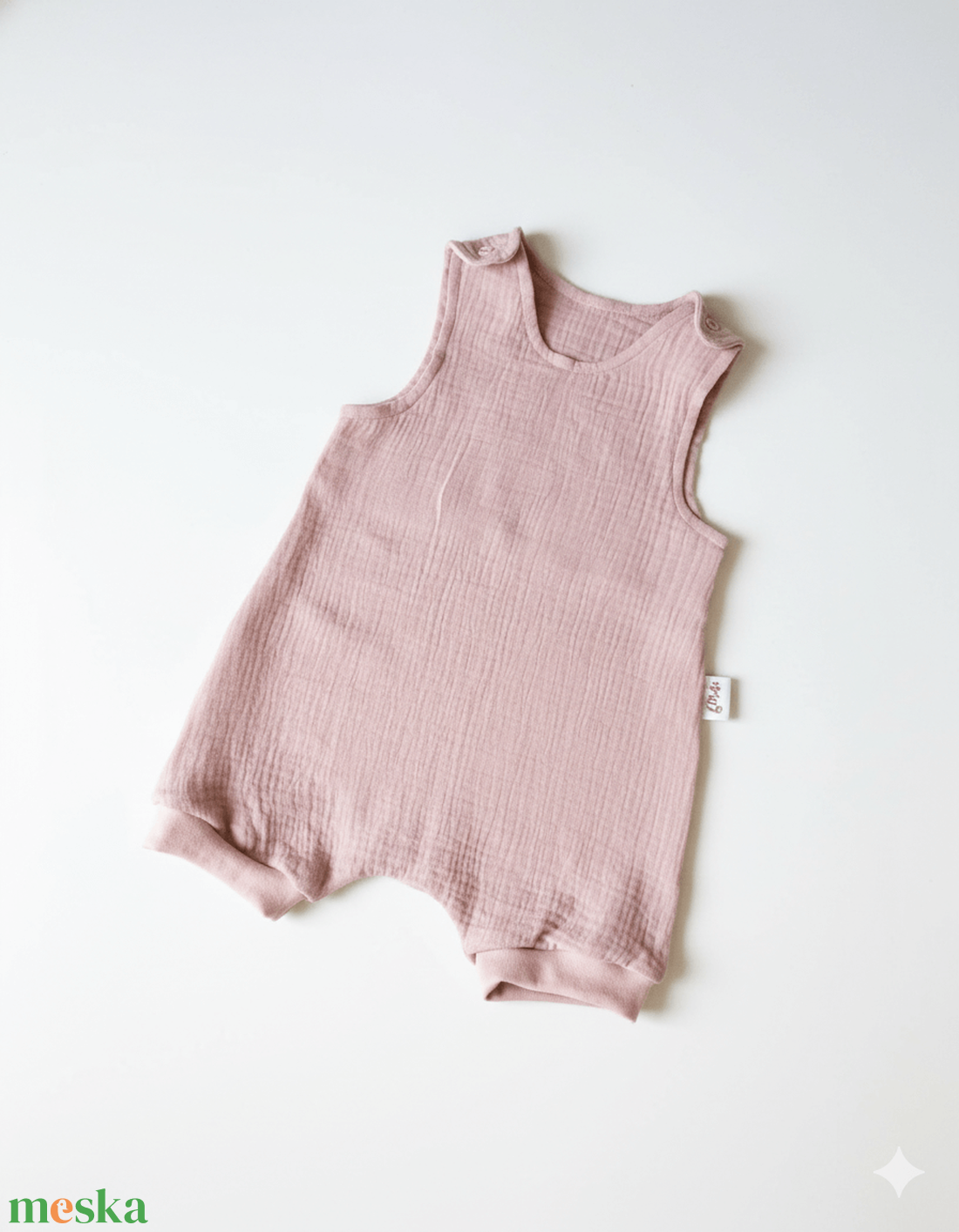 Pasztell rózsaszín duplagéz napozó (74) - baba - mama - babaruházat - Meska.hu