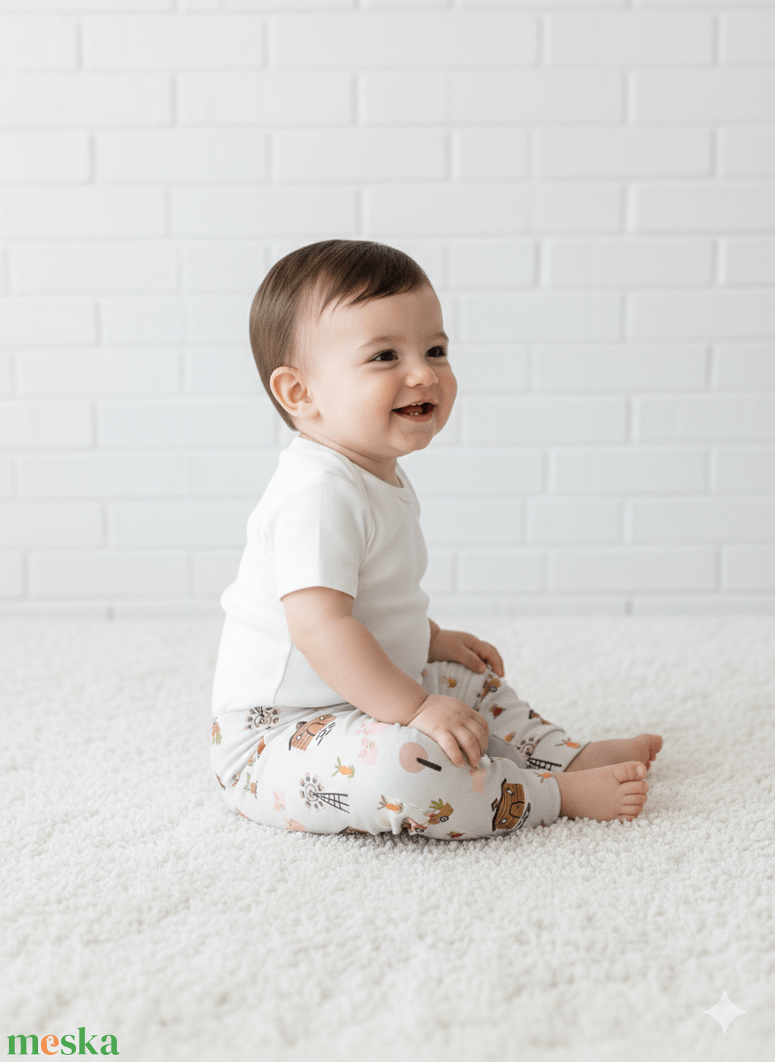 Farmos pamutjersey nadrág/ leggings (74) - baba - mama - babaruházat - baba nadrág - Meska.hu