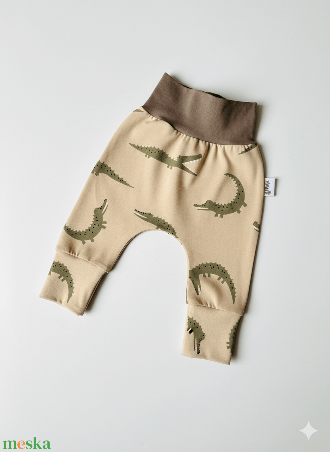 Krokodilos leggings - pamut jersey nadrág (62) - ruha & divat - gyerekruha - nadrág - Meska.hu