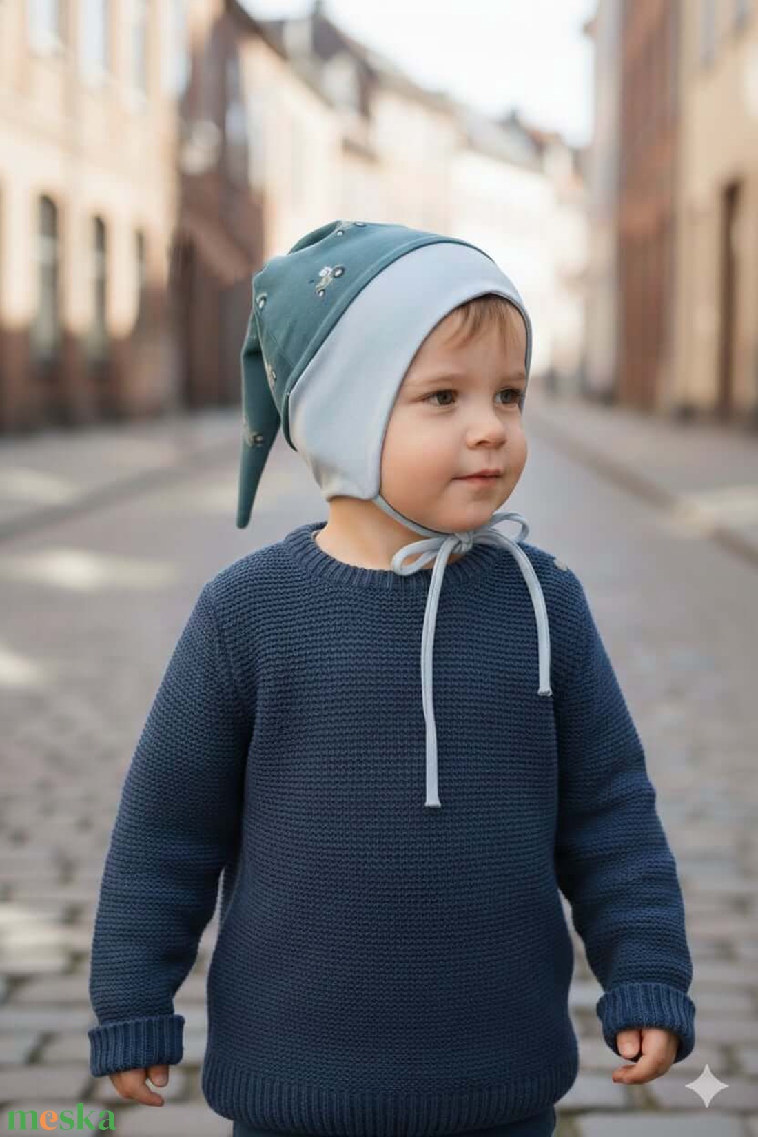 Traktoros fülvédős sapka (47-48 cm) - baba - mama - babaruházat - babasapka - Meska.hu