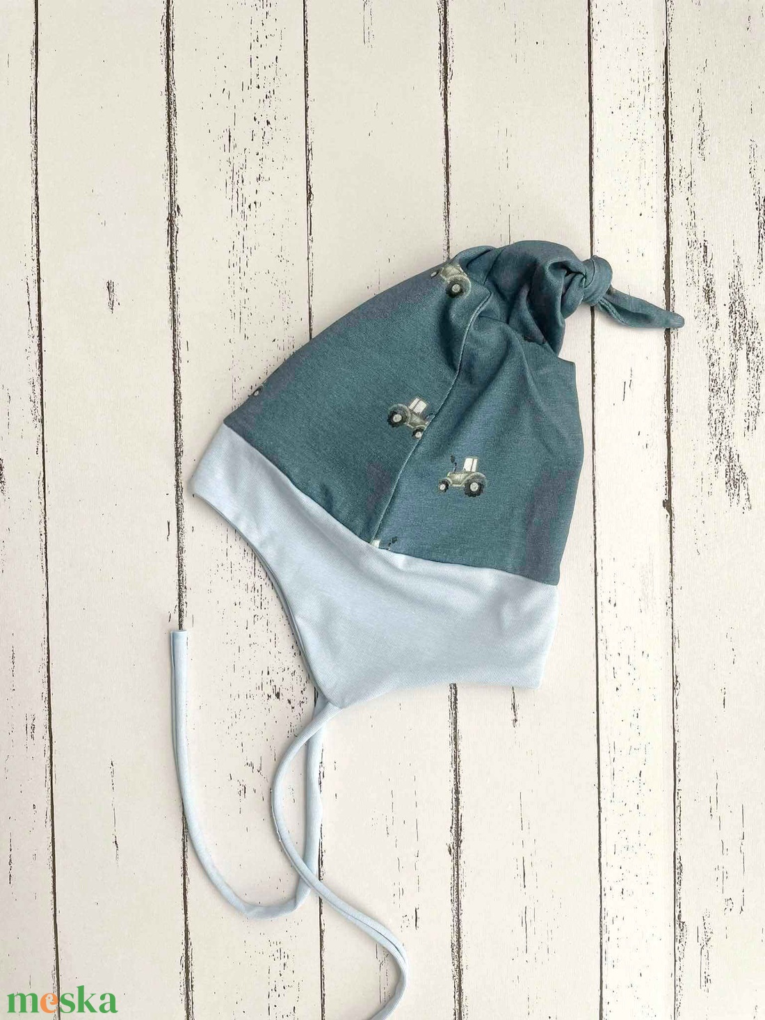 Traktoros fülvédős sapka (47-48 cm) - baba - mama - babaruházat - babasapka - Meska.hu