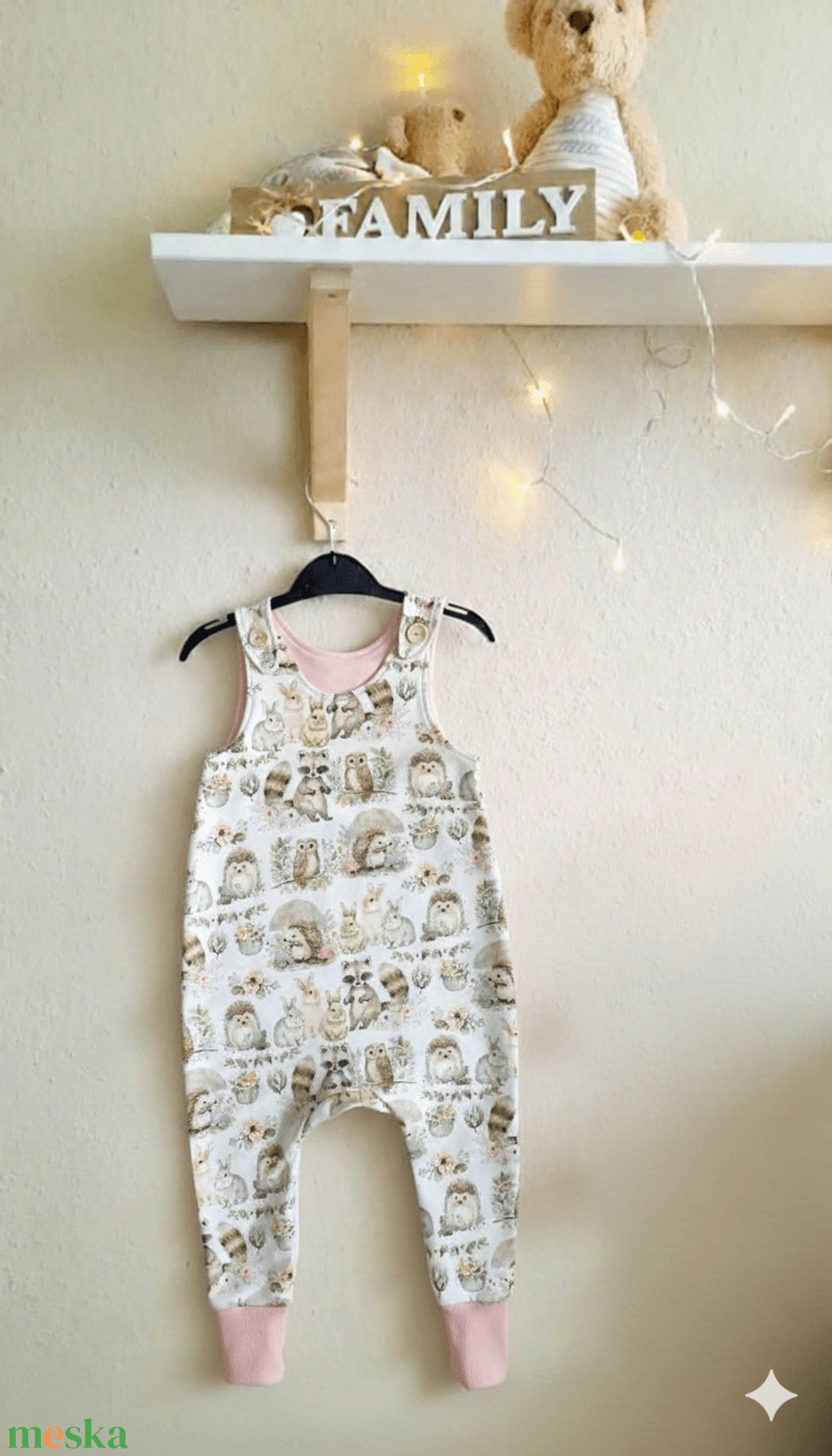 Erdei állatos kantáros nadrág (92) - ruha & divat - gyerekruha - nadrág - Meska.hu