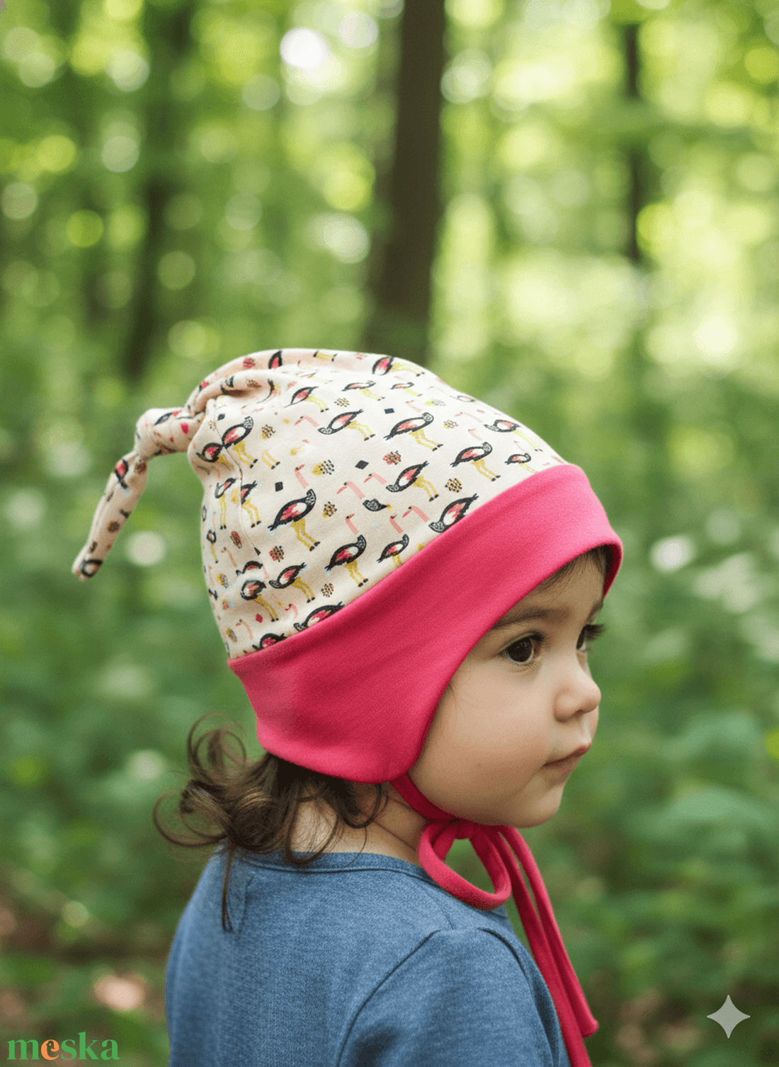 Struccos fülvédős sapka (48-49 cm) - baba - mama - babaruházat - babasapka - Meska.hu