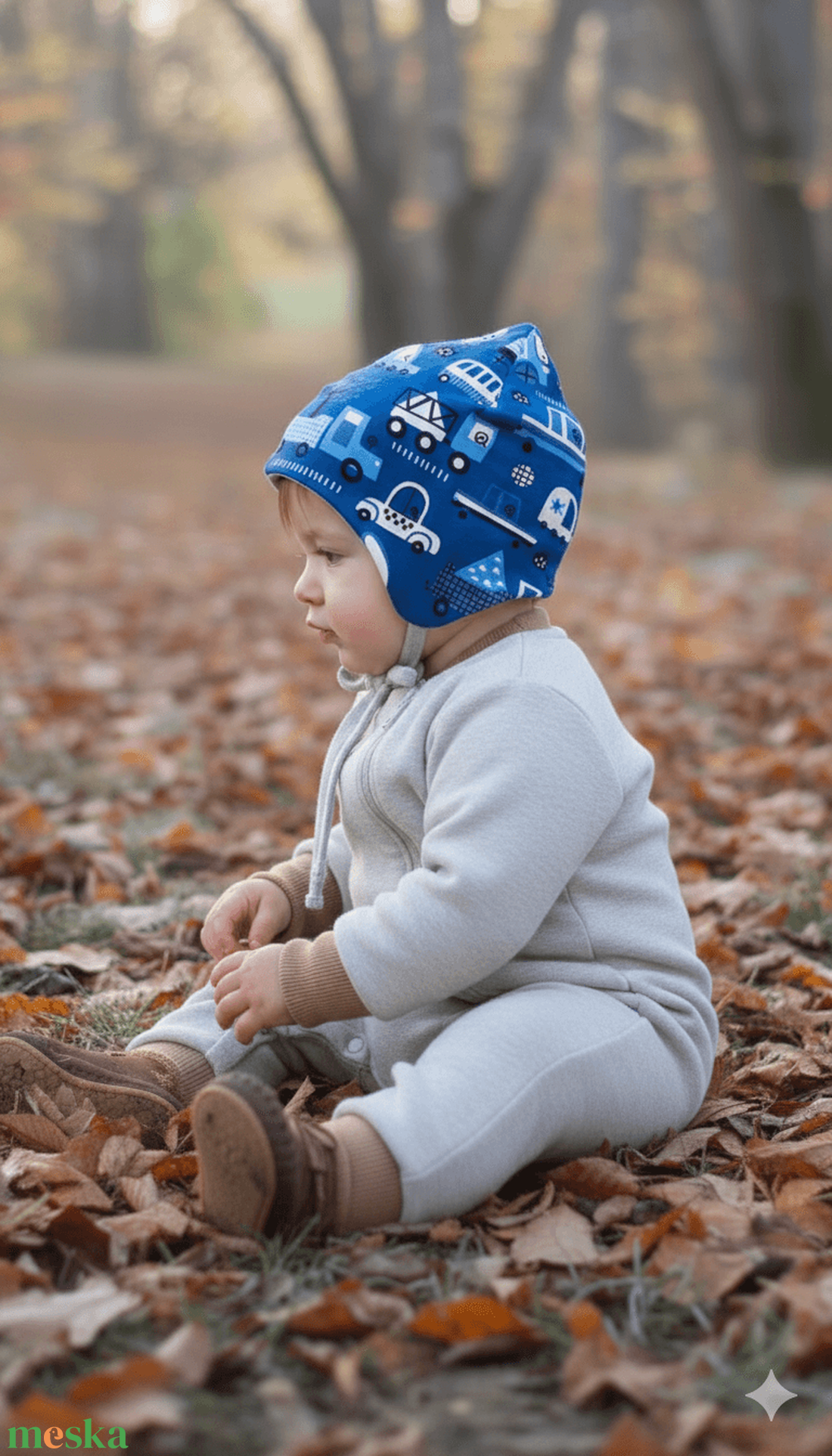 Autós téli sapka (40-42 cm) - baba - mama - babaruházat - babasapka - Meska.hu