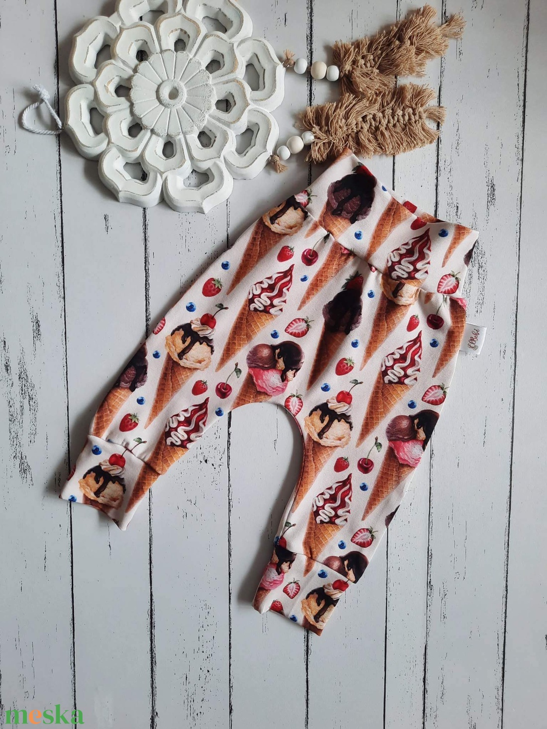 Fagyis leggings - pamut jersey nadrág (68-as) - ruha & divat - gyerekruha - nadrág - Meska.hu