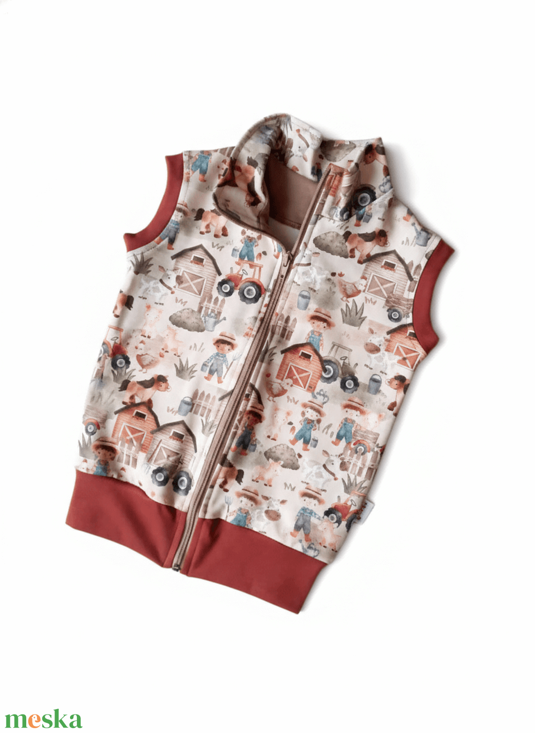 Farmos traktoros mellény 92-es - baba - mama - babaruházat - baba mellény - Meska.hu