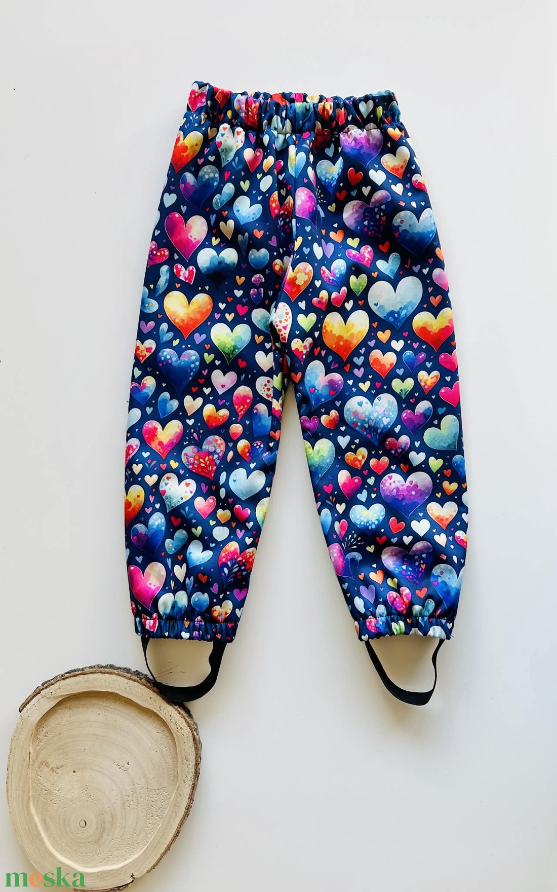 Szivecskés softshell nadrág 98/104 - ruha & divat - gyerekruha - nadrág - Meska.hu