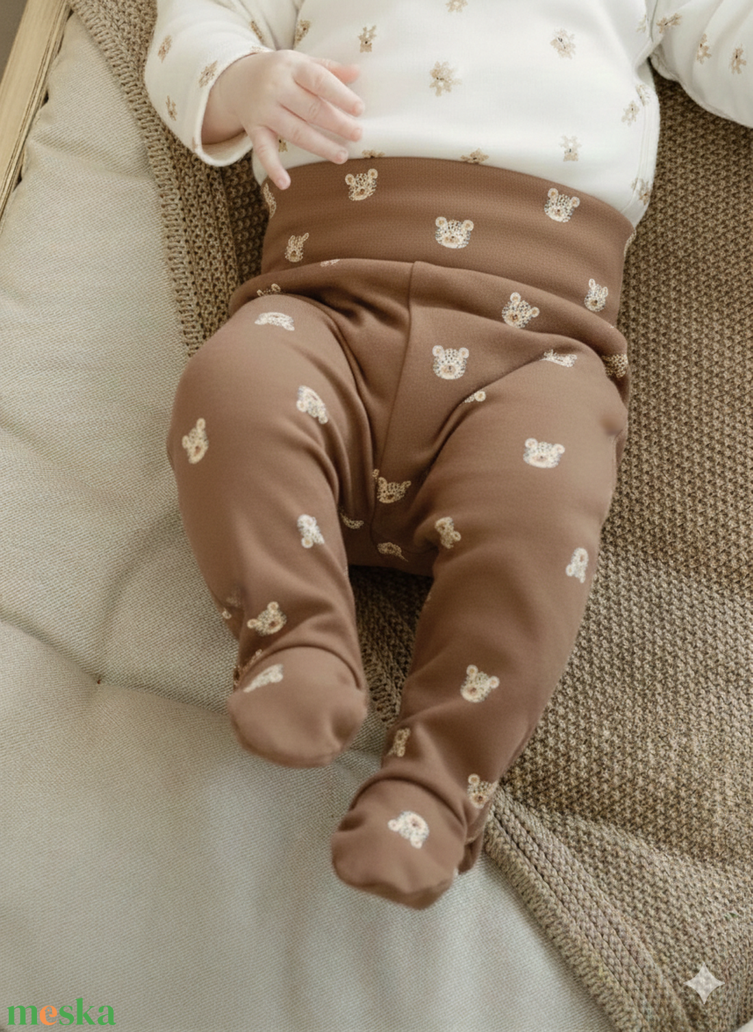 Leopárdos talpas nadrág 68-as - ruha & divat - gyerekruha - nadrág - Meska.hu