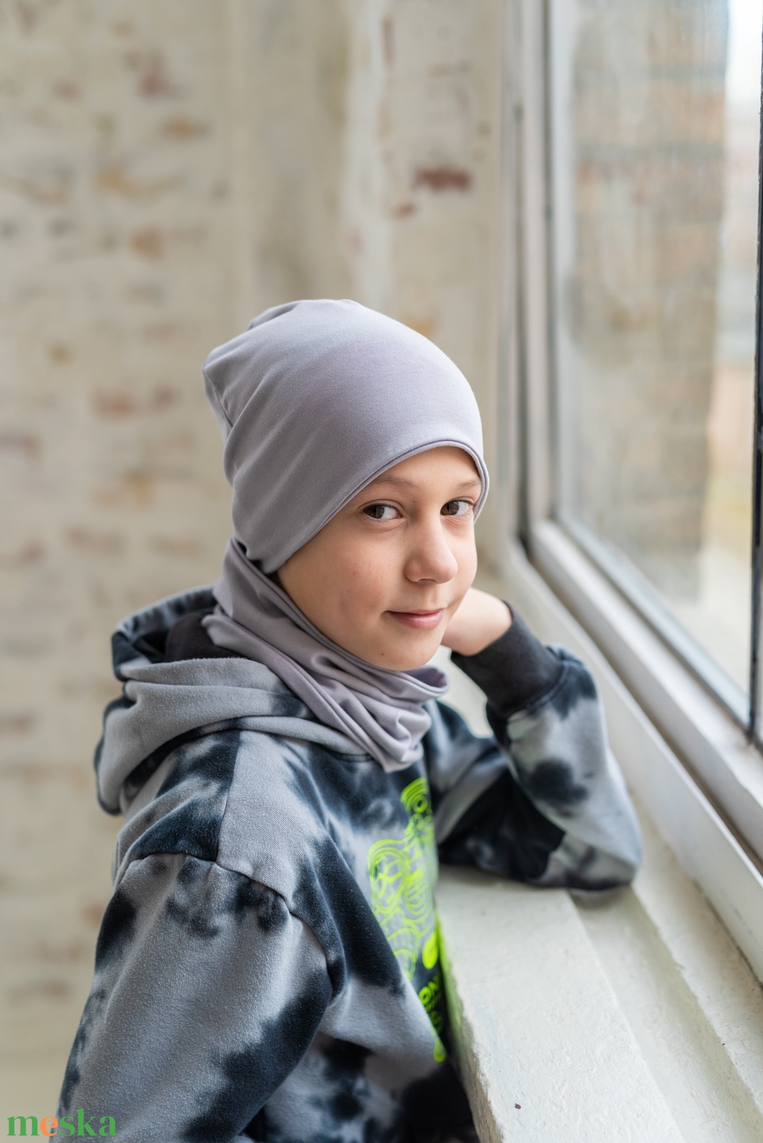 Markolós traktoros sapka-sál szett (48-50 cm) - baba - mama - babaruházat - babasapka - Meska.hu