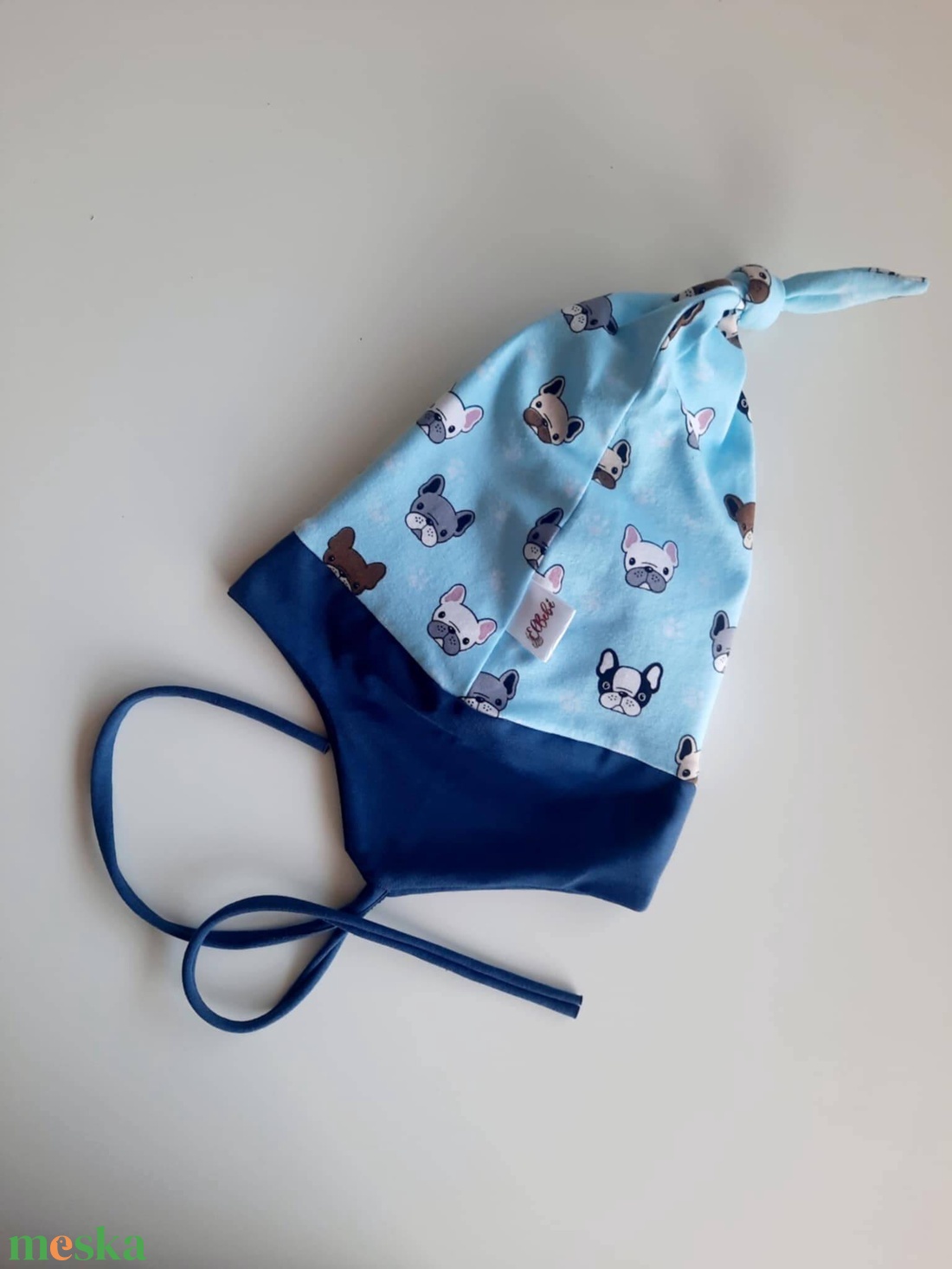 Bulldogos fülvédős sapka (43-44 cm) - baba - mama - babaruházat - babasapka - Meska.hu