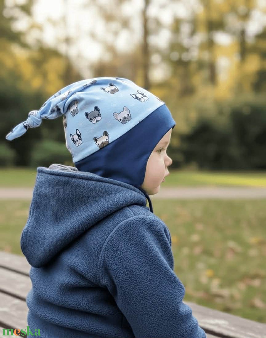 Bulldogos fülvédős sapka (43-44 cm) - baba - mama - babaruházat - babasapka - Meska.hu