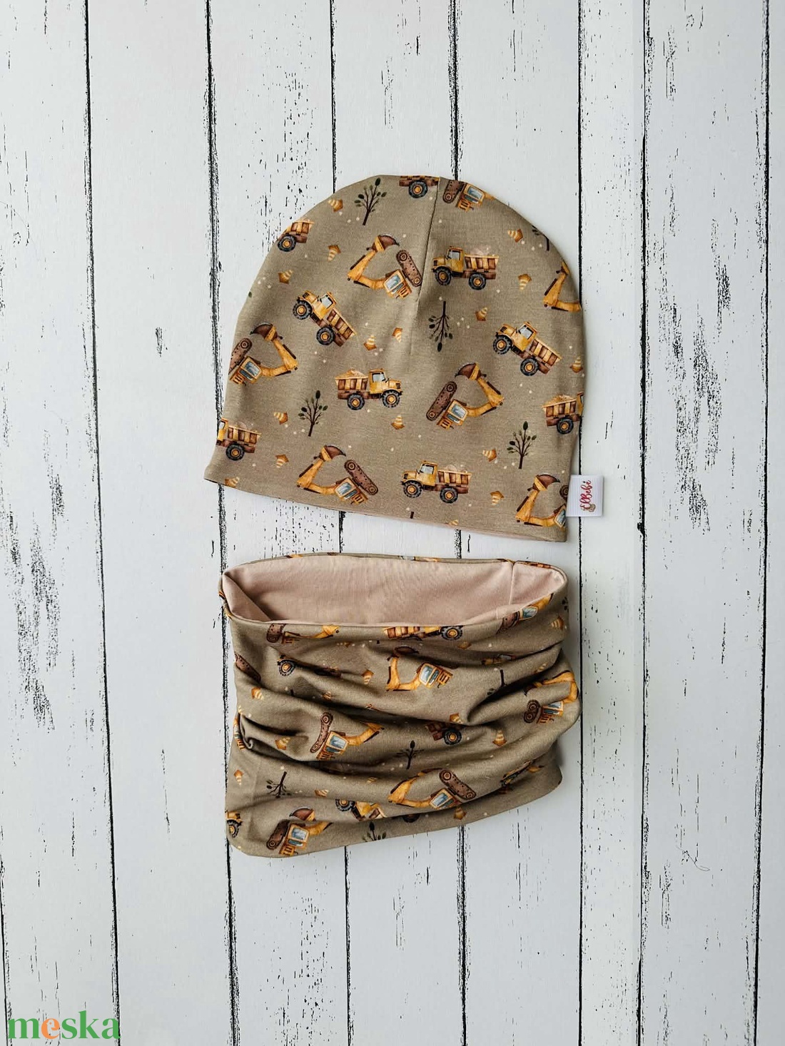 Markolós sapka-sál szett (50-52 cm) - baba - mama - babaruházat - babasapka - Meska.hu