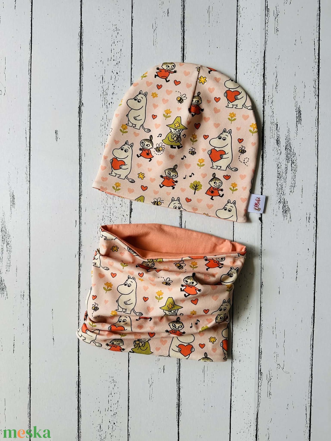 Muminos sapka-sál szett (50-52 cm) - baba - mama - babaruházat - babasapka - Meska.hu